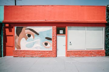 A photo of the outside of HVW8 Gallery in Los Angeles.