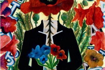Eunice Kwoon's painting of a figure with flowers.